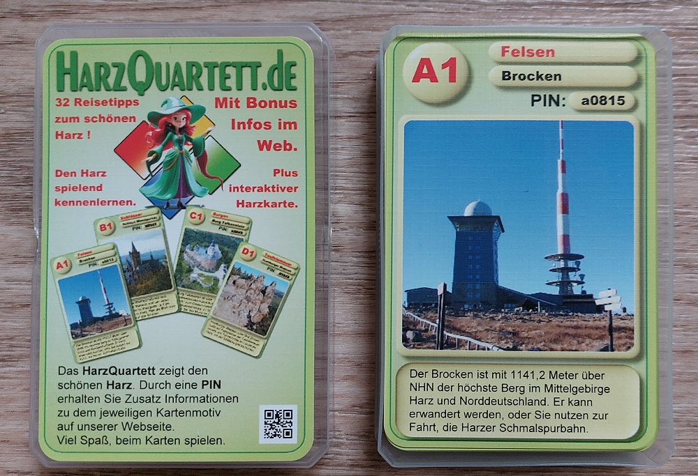 Harz Quartett Spiel mit Pin Doppelpack